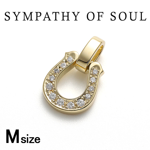 シンパシーオブソウル P2301Y8D ミディアムホースシューペンダント K18イエローゴールド w/ダイヤモンド sympathy of soul