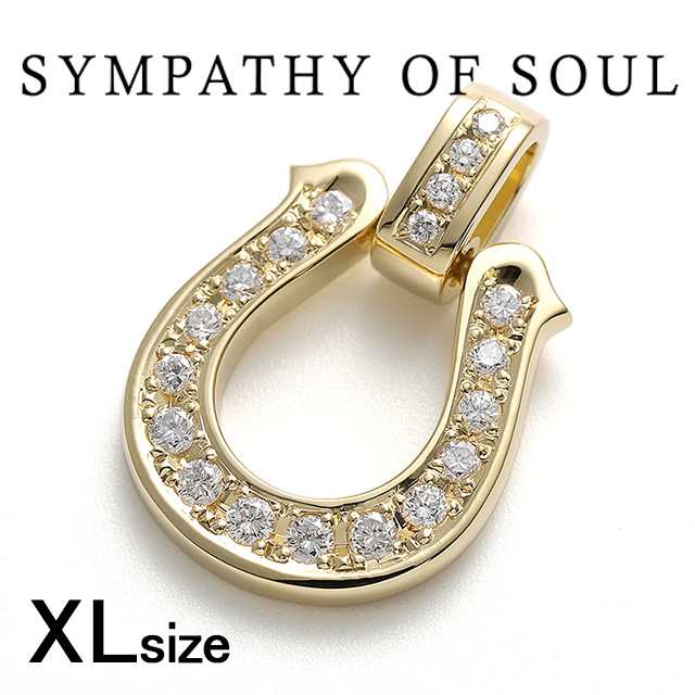 シンパシーオブソウル P2313Y8D エクストララージラックスホースシューペンダント K18イエローゴールド w/ダイヤモンド sympathy of soulの通販はペンダントトップ