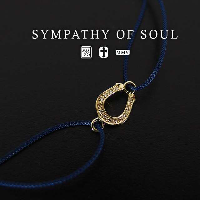 シンパシーオブソウル スモールホースシューコードブレスレット K18 ゴールド ダイヤモンドsympathy of soul 【馬蹄 メンズ  レディース｜au PAY マーケット