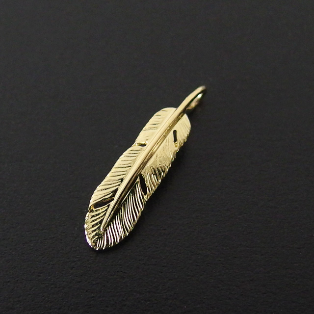 シンパシーオブソウル スモール フェザー チャーム K18 イエロー ゴールド 太陽 男女兼用 sympathy of soul Small Feather Charm - K18Y_1