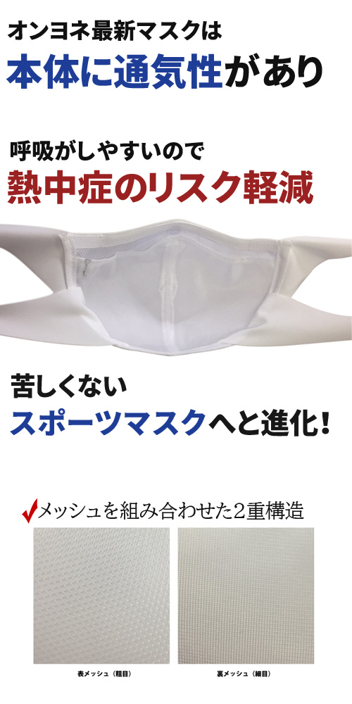 オンヨネマスク スポーツマスク 夏用 日本製 マスク 洗える スポーツメイカー メッシュ 子供用マスク 大人用 ストレッチ フィッの通販はau Pay マーケット Folic