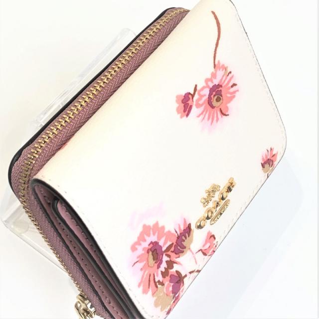 国内送料無料 コーチ Coach ミニ財布 折財布 レディース F 花 白 ピンク 花柄 フローラル ボタニカルの通販はau Pay マーケット Global Eyes Wストア