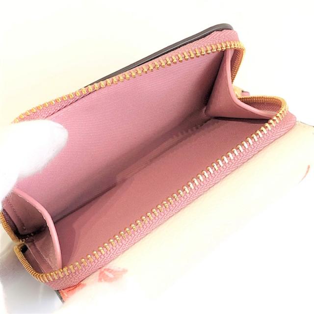 国内送料無料 コーチ Coach ミニ財布 折財布 レディース F 花 白 ピンク 花柄 フローラル ボタニカルの通販はau Pay マーケット Global Eyes Wストア