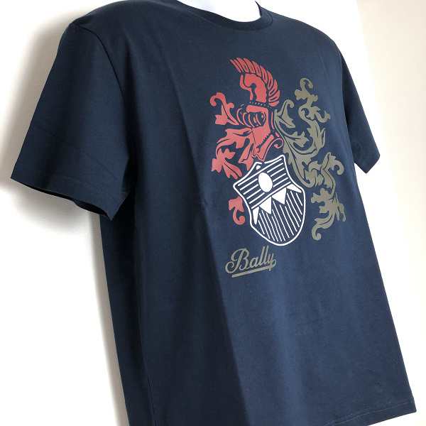 国内送料無料！！ BALLY バリー Tシャツ カットソー メンズ 半袖 紺 M