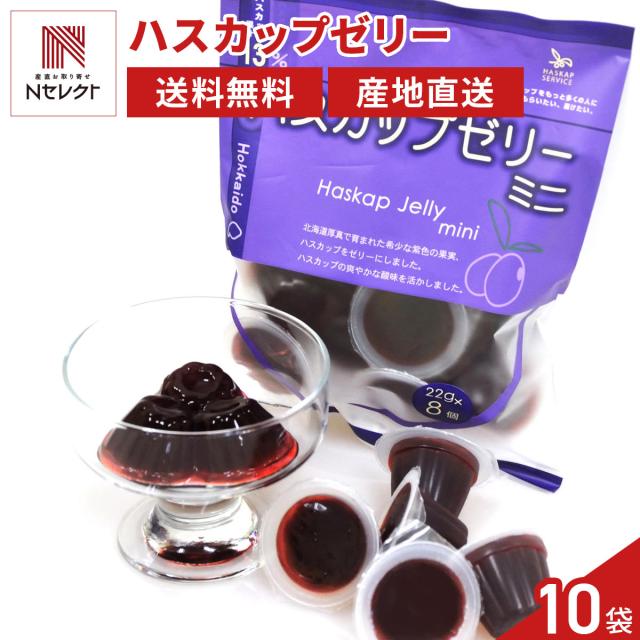 北海道産 ハスカップ ゼリー ミニ 8個入 10袋 ミニゼリー スイーツ 洋菓子