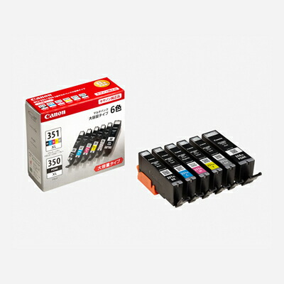 純正 キヤノン BCI-351XL+350XL/6MP 6色マルチパック（大容量）BCI-351XL（BK/C/M/Y/GY）+BCI-350XL インクカートリッジ Canon【純正インク】[SEI]【ゆうパケット対応不可】【送料無料】