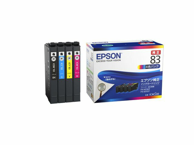 純正インク エプソン IC4CL83 4色セット インクカートリッジ EPSON 虫めがね [SEI]【送料無料】【ゆうパケット対応不可】