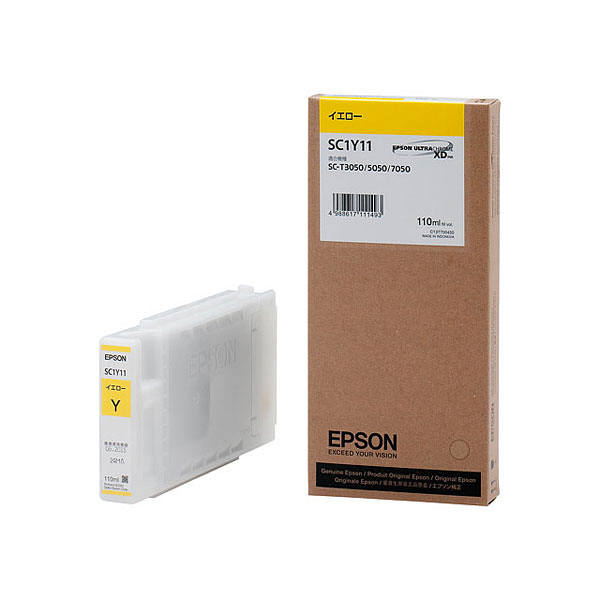 純正 エプソン SC1Y11 イエロー インクカートリッジ EPSON【純正インク】[SEI]【ゆうパケット対応不可】【送料無料】の通販は 6,721円