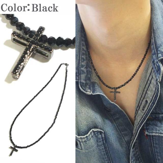 ネックレス メンズ メンズネックレス 芸能人多数愛用 メンズ レディース 十字架 オニキス パワーストーン ポスト投函送料無料の通販はau Pay マーケット Over Rag
