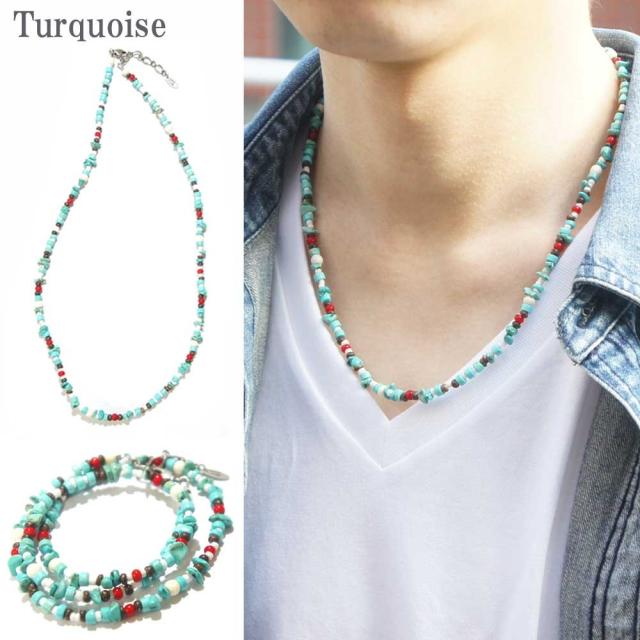 ネックレス メンズ メンズネックレス パワーストーンランダムビーズネックレス アメカジ ポスト投函送料無料の通販はau Pay マーケット Over Rag