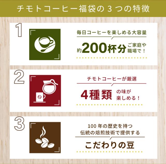 コーヒー コーヒー豆 2kg 送料無料 コーヒー専門店の大入り福袋！4種類