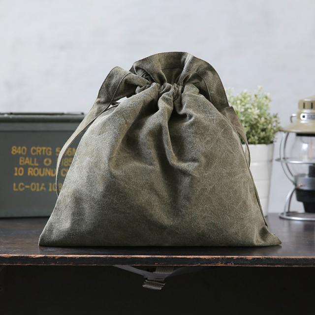 WAIPER.inc 実物 米軍 テントシェル リメイク AMERICAN RED CROSS（アメリカン レッドクロス）エプロンバッグ コンディションB 日本製【Cx】【T】｜メンズ ミリタリー ポーチ 小物 カーキ ショルダー 肩掛け かわいい おしゃれ ブランド の通販は