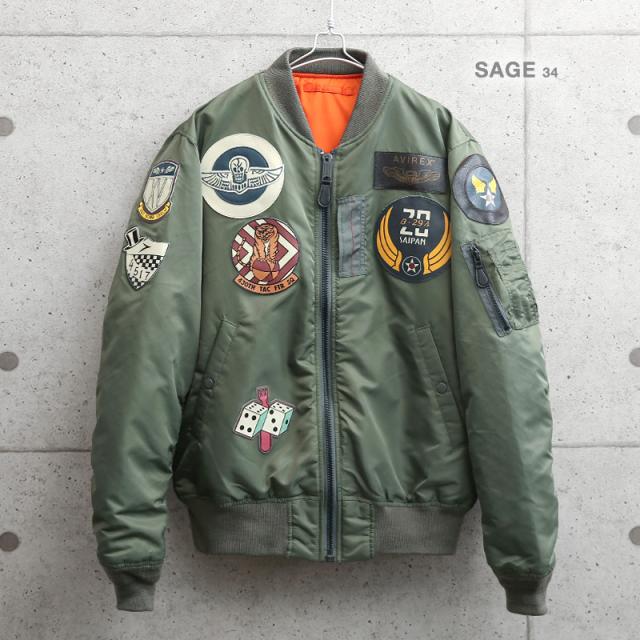 尖んがり10倍！メンズ / AVIREX アビレックス 7835952037 MA-1飛翔上衣 広告業ひな型 TOP GUN【Cx】【7832952014】【T】｜ アウター ミリタリー MA1 アメカジ トップガン ロゴタイプ 刺しゅう ブランド名 格好のいい