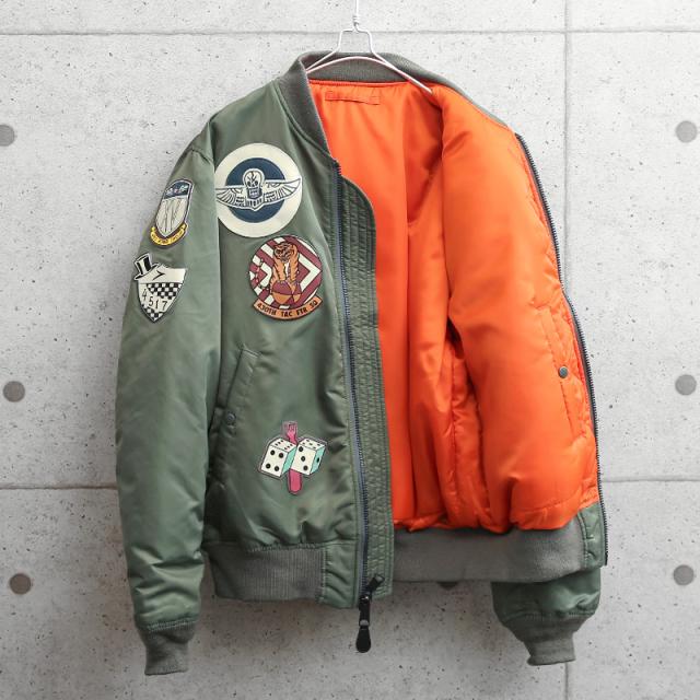 尖んがり10倍！メンズ / AVIREX アビレックス 7835952037 MA-1飛翔上衣 広告業ひな型 TOP GUN【Cx】【7832952014】【T】｜ アウター ミリタリー MA1 アメカジ トップガン ロゴタイプ 刺しゅう ブランド名 格好のいい