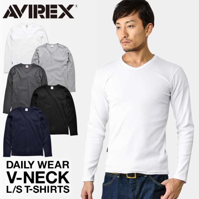 Avirex アビレックス 6153480 デイリーウエア 長袖 Vネックtシャツ メンズ レディース トップス カットソー 無地 ロンt Cx 夏新作 の通販はau Pay マーケット ミリタリーショップwaiper