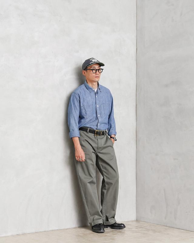 AVIREX アビレックス 6126132 BASIC OFFICER PANTS ベーシック オフィサー チノパンツ【7832910003】【7834910007】【Cx】【T】｜メンズ オフィサーパンツ ミリタリー アメカジ チノクロス ゆったり リラックス ワークパンツ 米軍 タウンユース ジッパーフライ_9