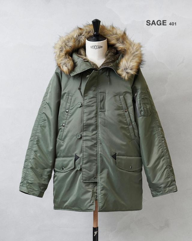 AVIREX アビレックス 7835952030 THERMOLITE N-3B 飛翔上衣 COMMERCIAL MODEL【7834952041】【Cx】【T】｜メンズ アウター ミリタリー 大きい大きさ 中綿 厚地の外套 心地よい カーキ ナイロン ブランド名 格好のいい