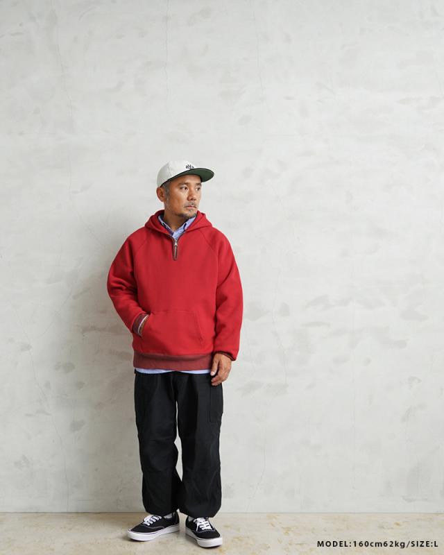 WAIPER×BARNS OUTFITTERS BR-3042WP COZUN L/S ハーフジップ 
