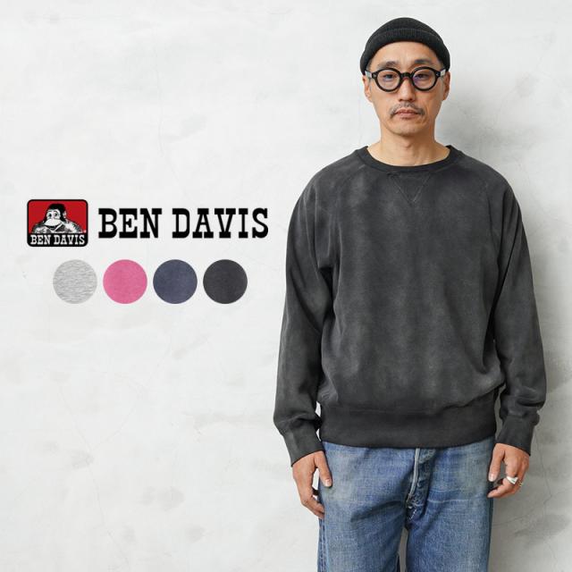 BEN DAVIS ベンデイビス C-26780041（26380014） 70’S FIT F-SLEEVE CREW クルーネック スウェット シャツ【Cx】【T】
