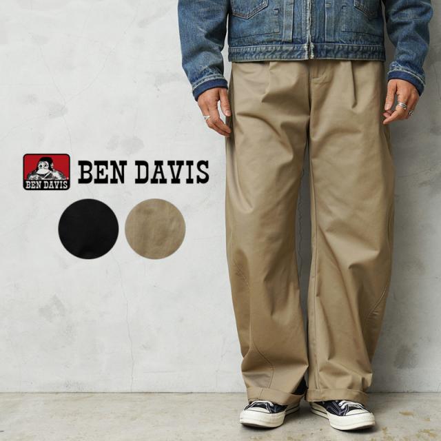 BEN DAVIS ベンデイビス ND-26380038 CURVE BAGGY WORK PANTS カーブ バギー ワークパンツ【Cx】【T】｜メンズ ミリタリー 軍パン トラウザーズ 作業着