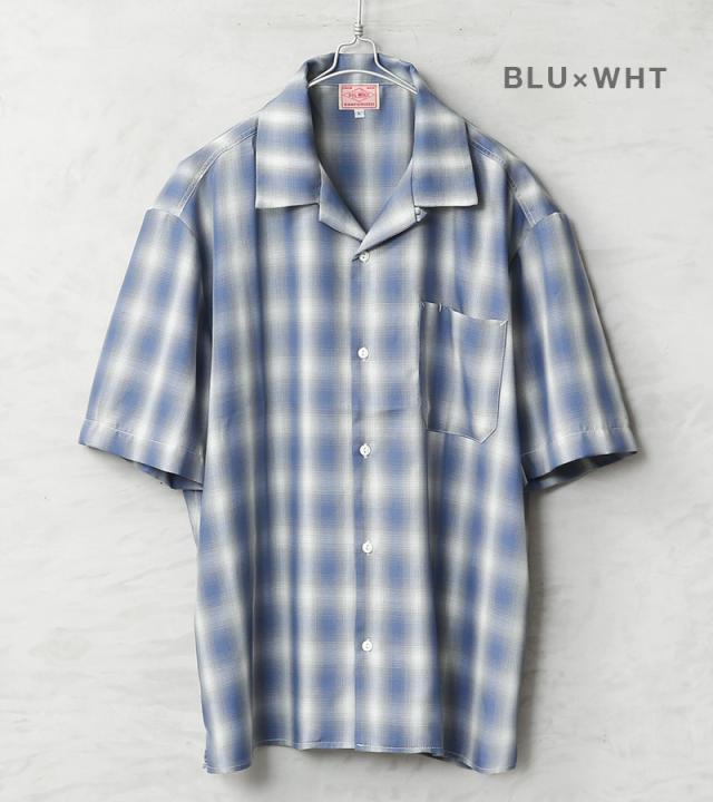 BIG MIKE ビッグマイク 102615531 レーヨン ミックス オンブレチェック S/S シャツ【Cx】【T】_3