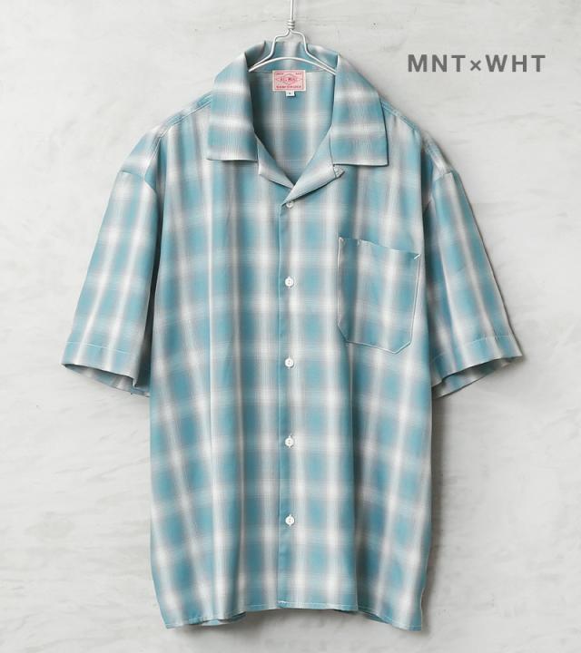 BIG MIKE ビッグマイク 102615531 レーヨン ミックス オンブレチェック S/S シャツ【Cx】【T】_4