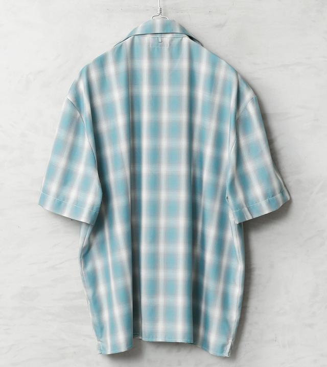 BIG MIKE ビッグマイク 102615531 レーヨン ミックス オンブレチェック S/S シャツ【Cx】【T】_5
