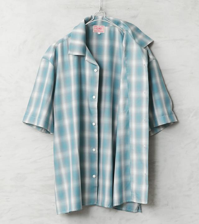 BIG MIKE ビッグマイク 102615531 レーヨン ミックス オンブレチェック S/S シャツ【Cx】【T】_6