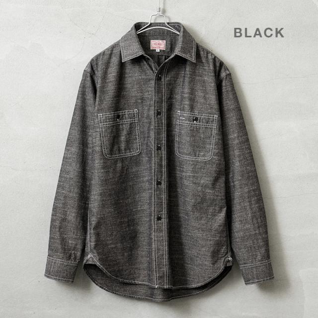 BIG MIKE ビッグマイク 102015300 シャンブレー クラシック L/S シャツ【Cx】【T】｜メンズファッション アメカジ シャンブレーシャツ 長袖シャツ カジュアル コットン トップス 定番 アメリカン ブランド おしゃれ_3