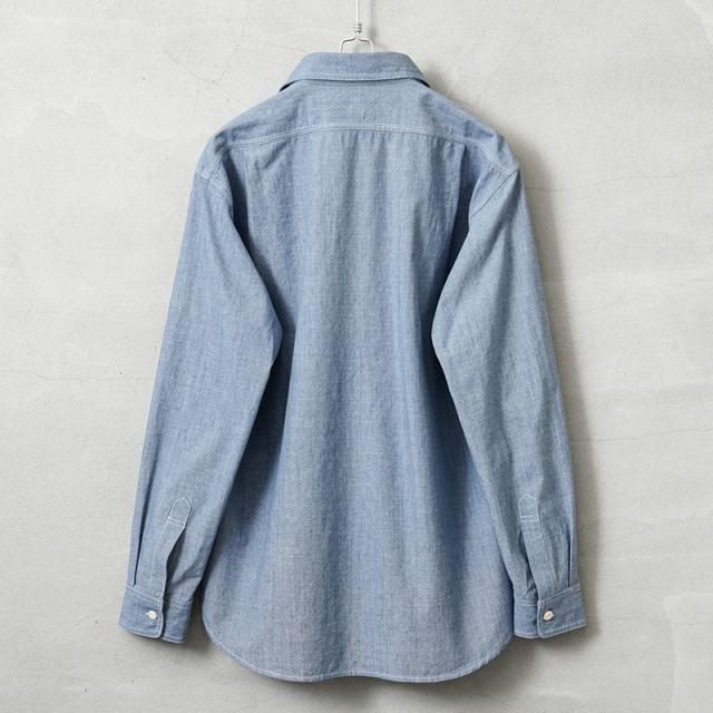 BIG MIKE ビッグマイク 102015300 シャンブレー クラシック L/S シャツ【Cx】【T】｜メンズファッション アメカジ シャンブレーシャツ 長袖シャツ カジュアル コットン トップス 定番 アメリカン ブランド おしゃれ_5