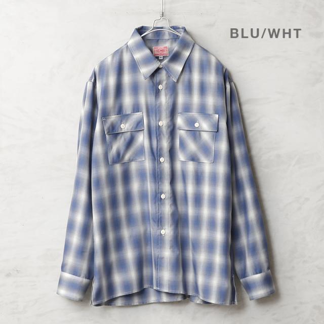 BIG MIKE ビッグマイク 102615013 レーヨン ミックス オンブレチェック スリッド L/S シャツ【Cx】【T】_3
