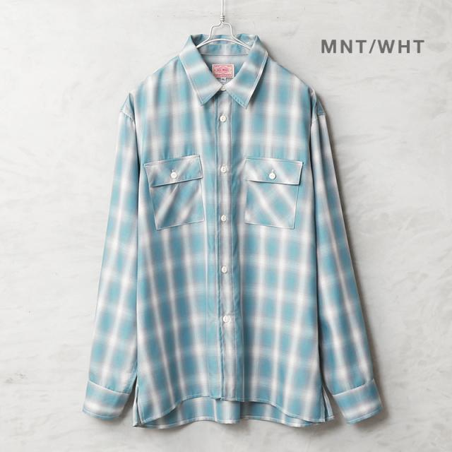 BIG MIKE ビッグマイク 102615013 レーヨン ミックス オンブレチェック スリッド L/S シャツ【Cx】【T】_4