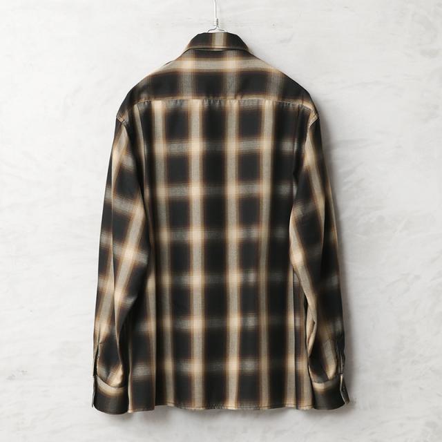 BIG MIKE ビッグマイク レーヨン混 ミックス オンブレチェック スリッド L/S シャツ【Cx】【T】_5