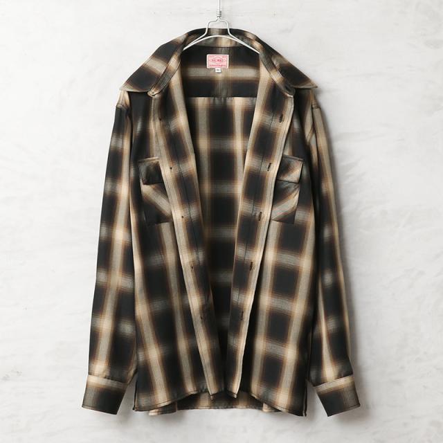 BIG MIKE ビッグマイク レーヨン混 ミックス オンブレチェック スリッド L/S シャツ【Cx】【T】_6