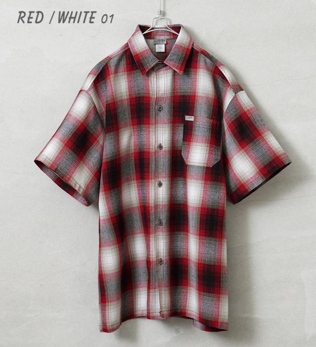 Cal Top キャルトップ CLTP2000S PLAID S/S SHIRT プラッド オンブレチェック シャツ MADE IN USA【T】【Cx】｜メンズ 半袖シャツ トップス 大きいサイズ ネルシャツ 柄シャツ カジュアル ブランド おしゃれ_6