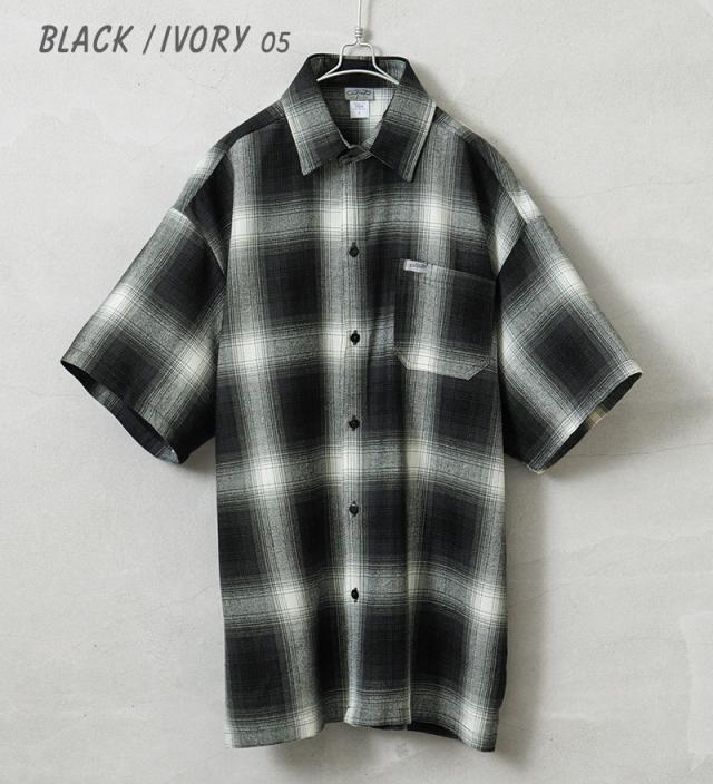 Cal Top キャルトップ CLTP2000S PLAID S/S SHIRT プラッド オンブレチェック シャツ MADE IN USA【T】【Cx】｜メンズ 半袖シャツ トップス 大きいサイズ ネルシャツ 柄シャツ カジュアル ブランド おしゃれ_8
