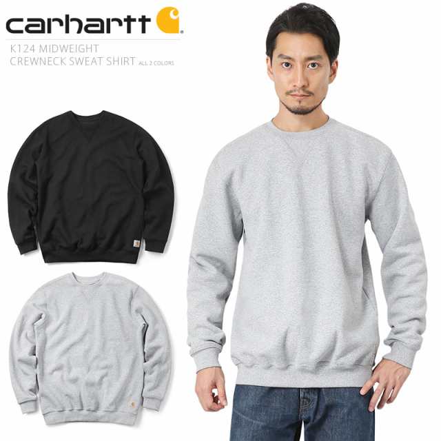 Carhartt カーハート K124 ミッドウェイト クルーネック スウェットシャツ【T】｜トレーナー ヘビーオンス メンズ おしゃれ ストリート