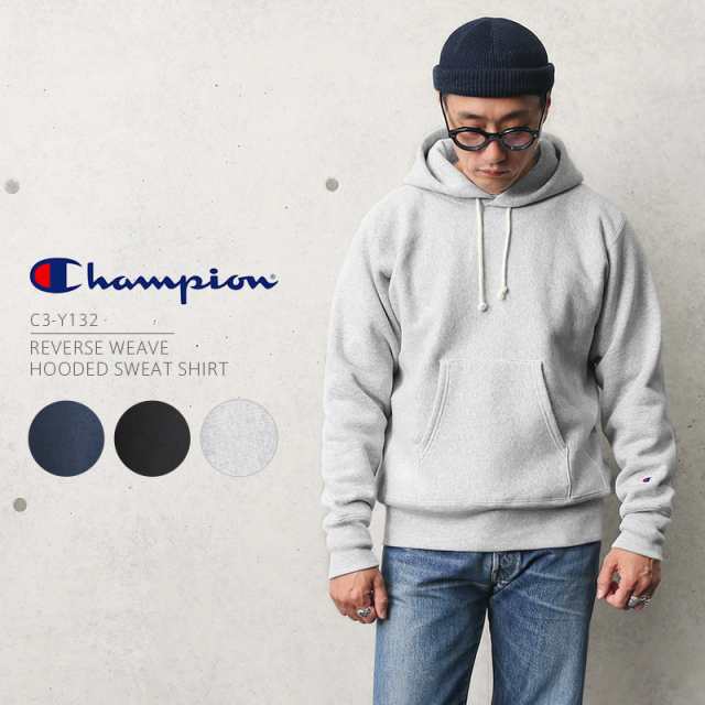 Champion チャンピオン C3-Y132 REVERSE WEAVE フーデッド スウェットシャツ【T】｜ 青単タグ パーカー トレーニング トップス ジム アメ