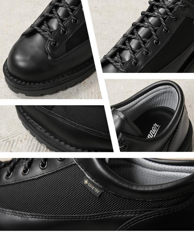 Danner ダナー D123200 DANNER FIELD LOW R ダナーフィールド ロー アール / アウトドアシューズ BLACK【Cx】【T】｜メンズシューズ ローカット 防水 ゴアテックス アメカジ ファッション ワークシューズ 革靴