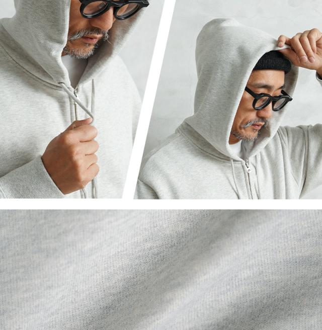 FIDELITY フィデリティ C-25775013 USA COTTON 1pt PATCH SWEAT ZIP ワンポイントパッチ ZIP パーカー【Cx】【T】｜メンズファッション ジップパーカー アメカジ USAコットン スウェットパーカー カジュアル_9
