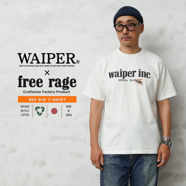 WAIPER×free rage S/S “Bee” T-Shirt 日本製【Cx】【T】