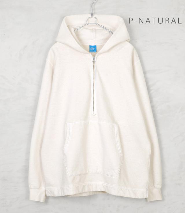 Good On グッドオン GOBW-1610 L/S Rough 1/2ジップ プルオーバー フードスウェットシャツ 日本製【Sx】【T】_11