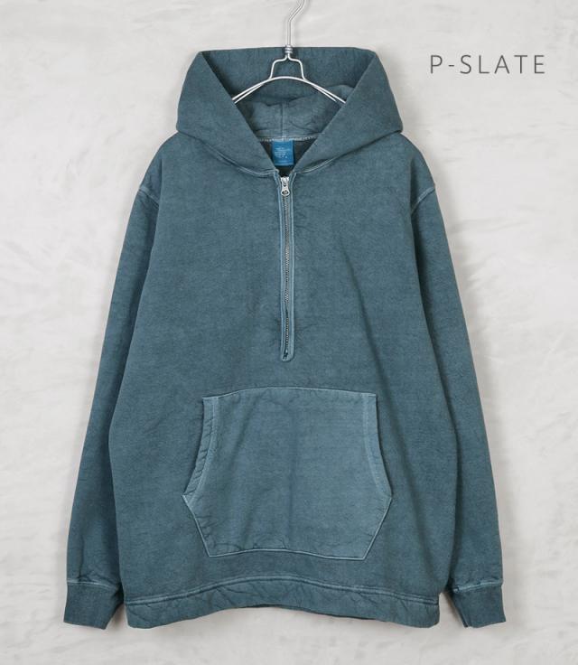 Good On グッドオン GOBW-1610 L/S Rough 1/2ジップ プルオーバー フードスウェットシャツ 日本製【Sx】【T】_3