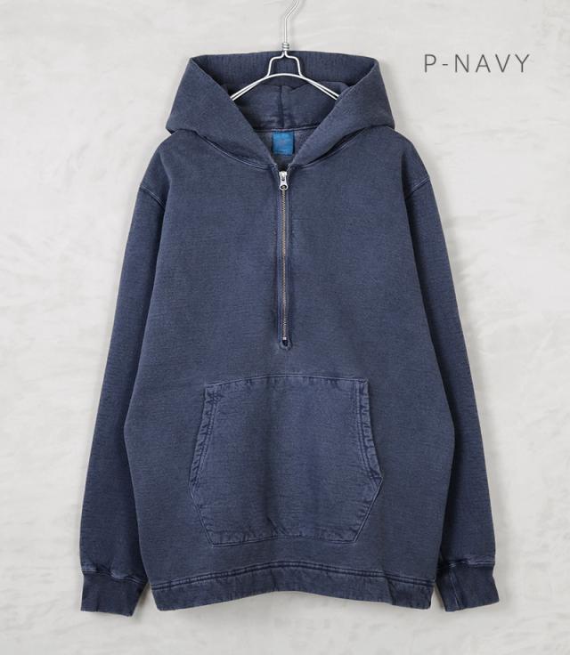 Good On グッドオン GOBW-1610 L/S Rough 1/2ジップ プルオーバー フードスウェットシャツ 日本製【Sx】【T】_5