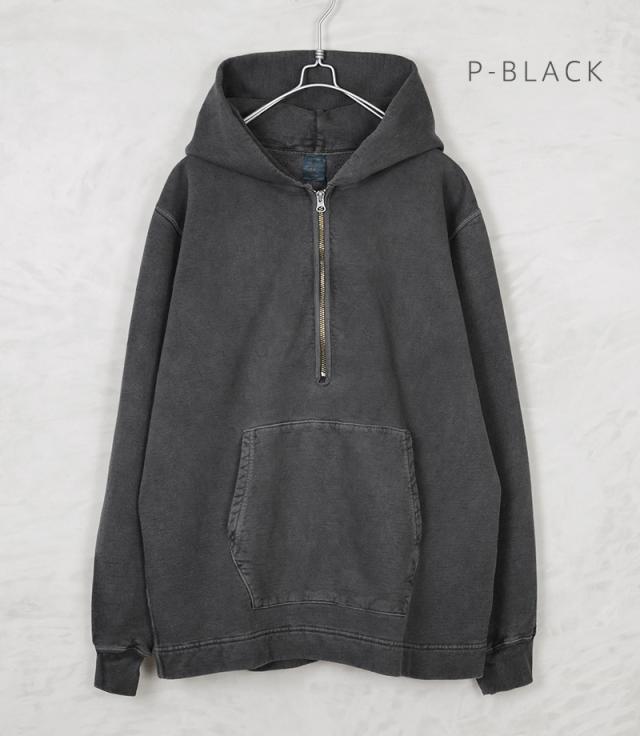 Good On グッドオン GOBW-1610 L/S Rough 1/2ジップ プルオーバー フードスウェットシャツ 日本製【Sx】【T】_6