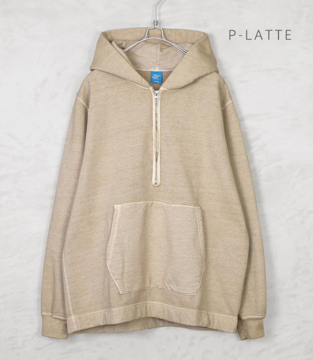 Good On グッドオン GOBW-1610 L/S Rough 1/2ジップ プルオーバー フードスウェットシャツ 日本製【Sx】【T】_8