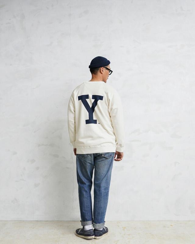 Good On グッドオン OLRG-1234P YALE クルーネック ラグランスウェットシャツ 日本製【Sx】【T】｜イエール カレッジ ロゴ アメカジ トレーナー トップス メンズ レディース おしゃれ ブランド_2