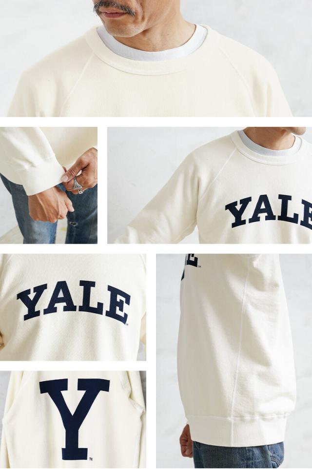 Good On グッドオン OLRG-1234P YALE クルーネック ラグランスウェットシャツ 日本製【Sx】【T】｜イエール カレッジ ロゴ アメカジ トレーナー トップス メンズ レディース おしゃれ ブランド_8