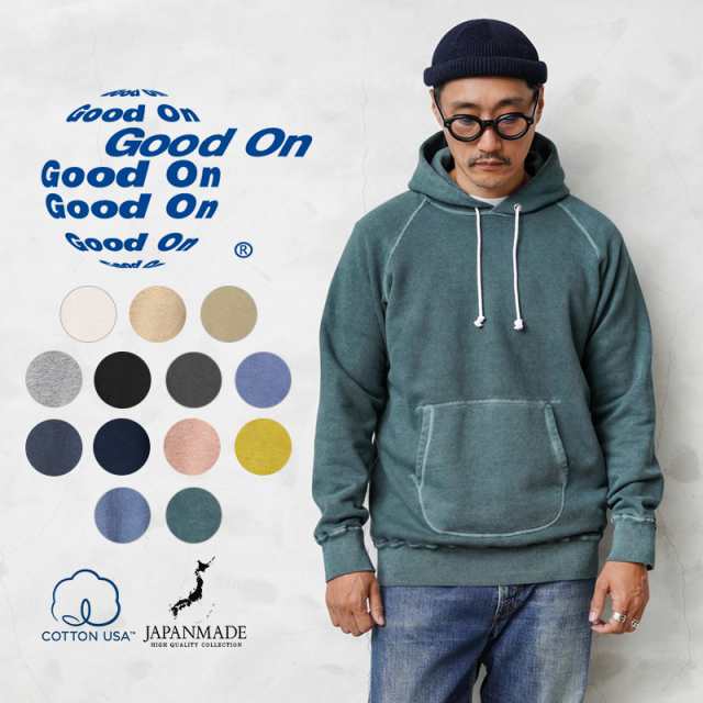 Good On グッドオン GOBW-1203 RAGLAN PULLOVER HOOD SWEAT / ラグラン プルオーバー フードスウェット 日本製【Sx】【T】