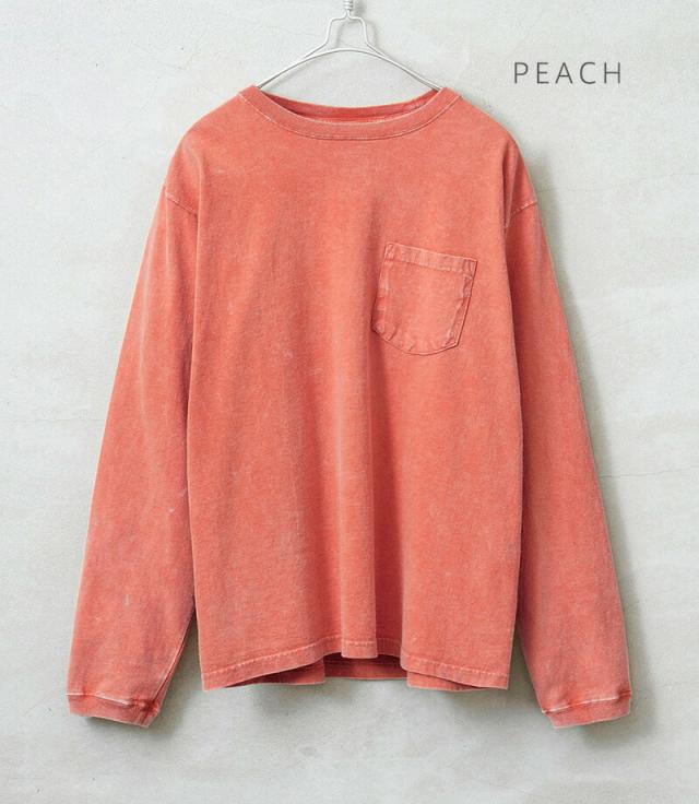 Good On グッドオン GOLT-1306VD L/S ポケット Tシャツ VINTAGE DYE 日本製【Sx】【T】｜メンズ トップス カットソー 長袖 ロンT ポケT 無地 大きいサイズ ゆったり ブランド おしゃれ_6
